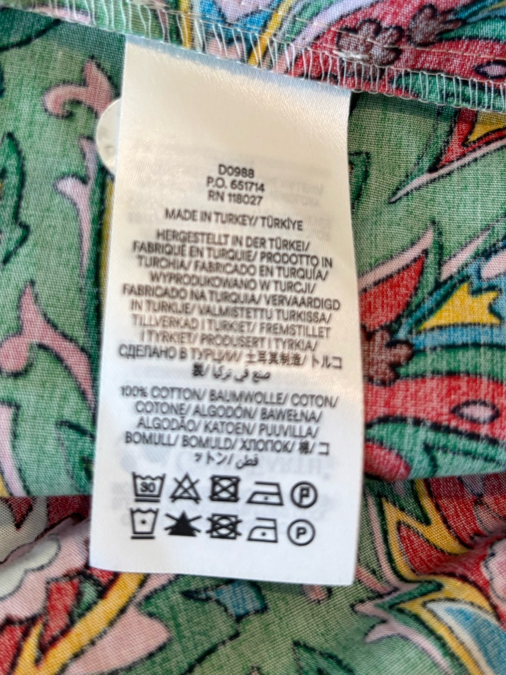 Boden Cotton Maxi Paisley Print Shirtdress Size 14R - Picture 10 of 13